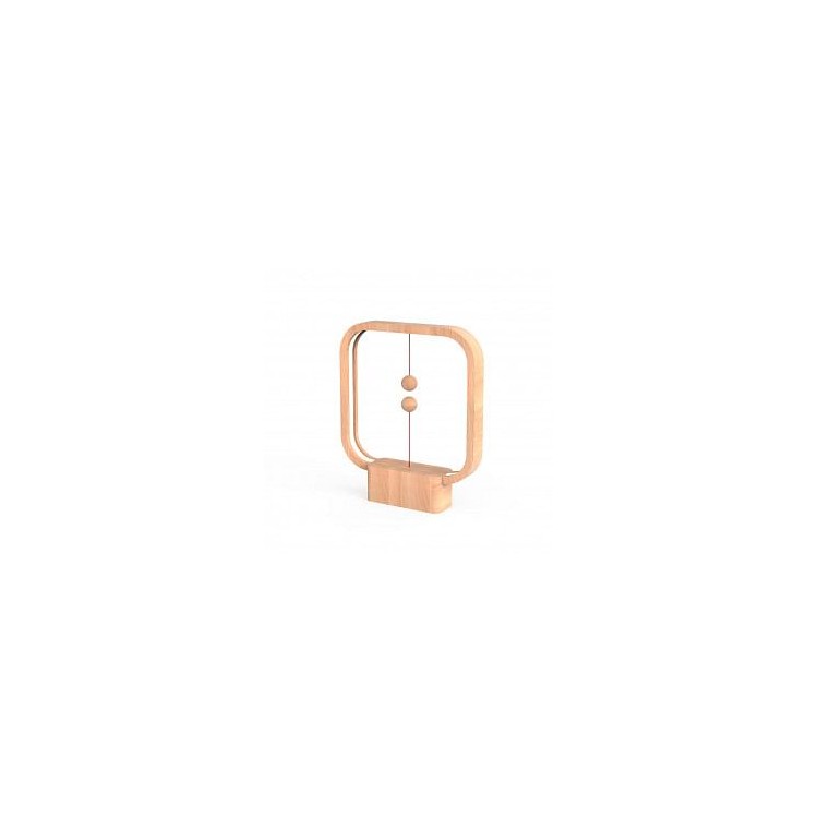 Lampe LED Heng carrée en bois clair avec interrupteur magnétique - Allocacoc