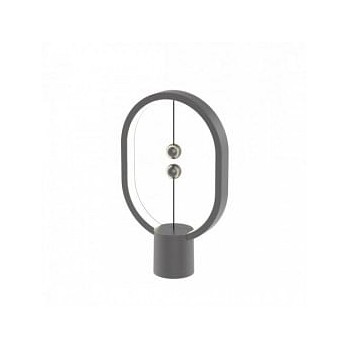 Lampe LED Heng mini en plastique gris avec interrupteur magnétique - Allocacoc