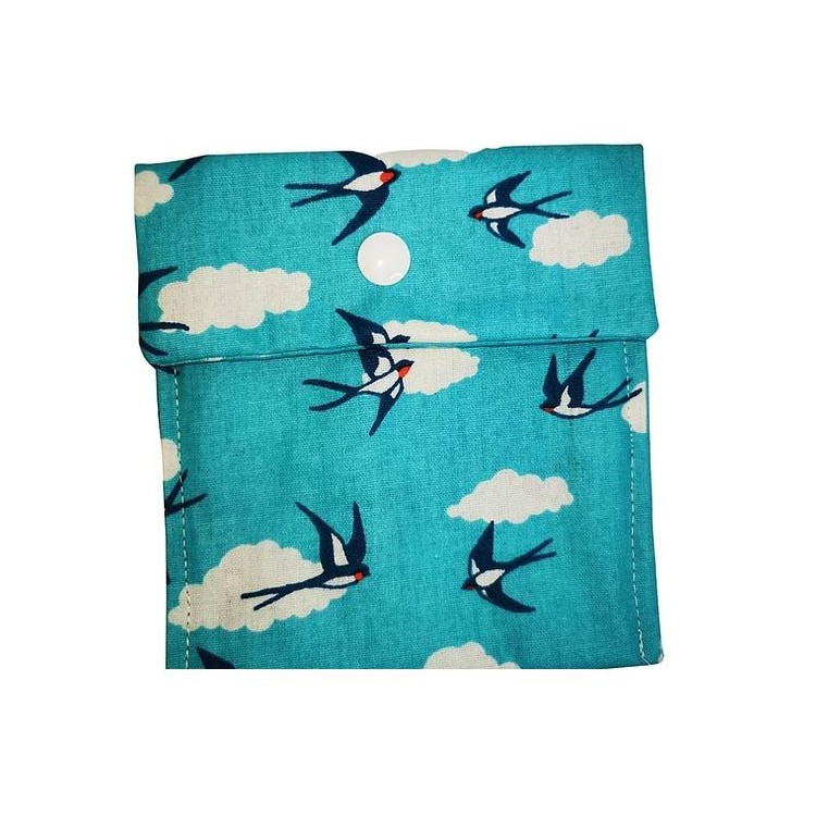Pochette à goûter en coton enduit Pochette à goûter en coton enduit