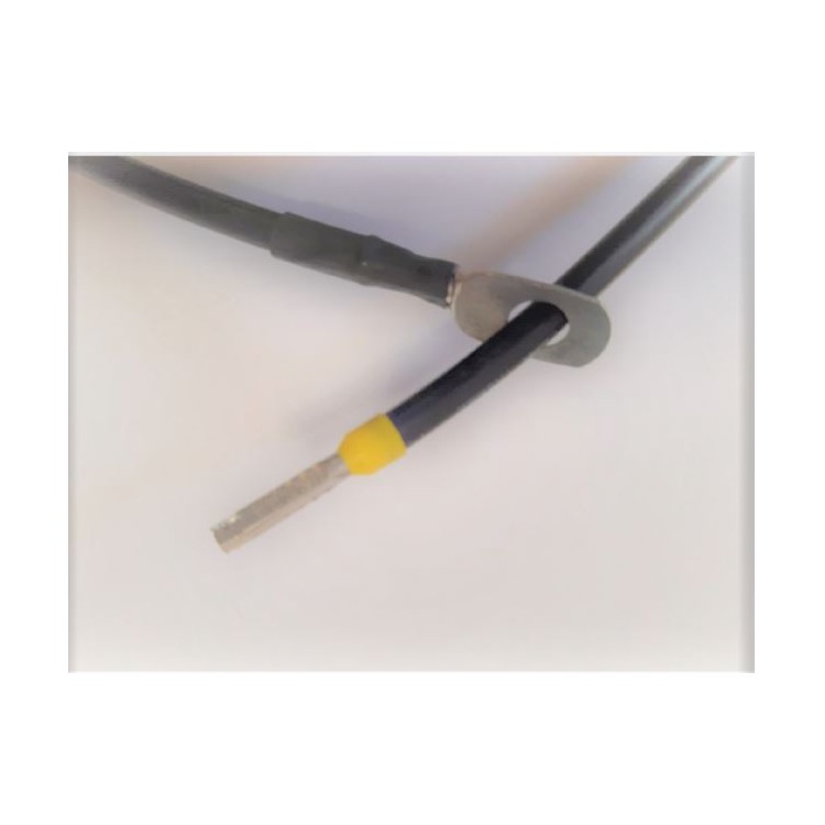 Câble avec embout liaison batterie - régulateur 6mm² 1 cosse M8 noir