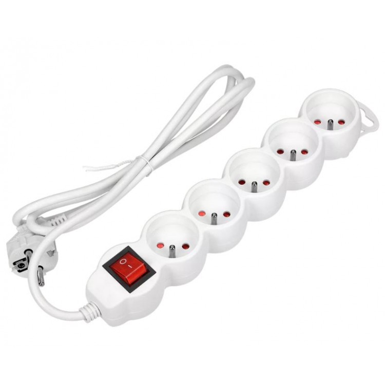 Rallonge multiprise avec interrupteur - 5 prises Rallonge multiprise avec interrupteur - 5 prises