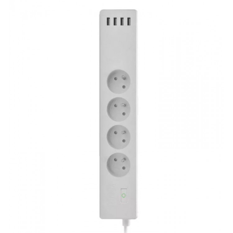 Multiprise Connectée (Type E), 10A Multiprise WiFi avec 4 AC Prises et 4  Ports USB Compatible avec Alexa, Google Home et SmartThings, Prise